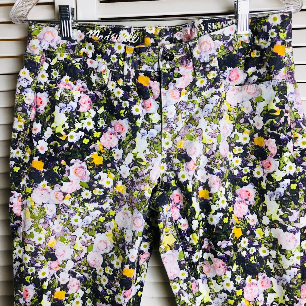 MADEWELL FLOWER PRINT/MID RISE JEAN - Picture 5 of 6